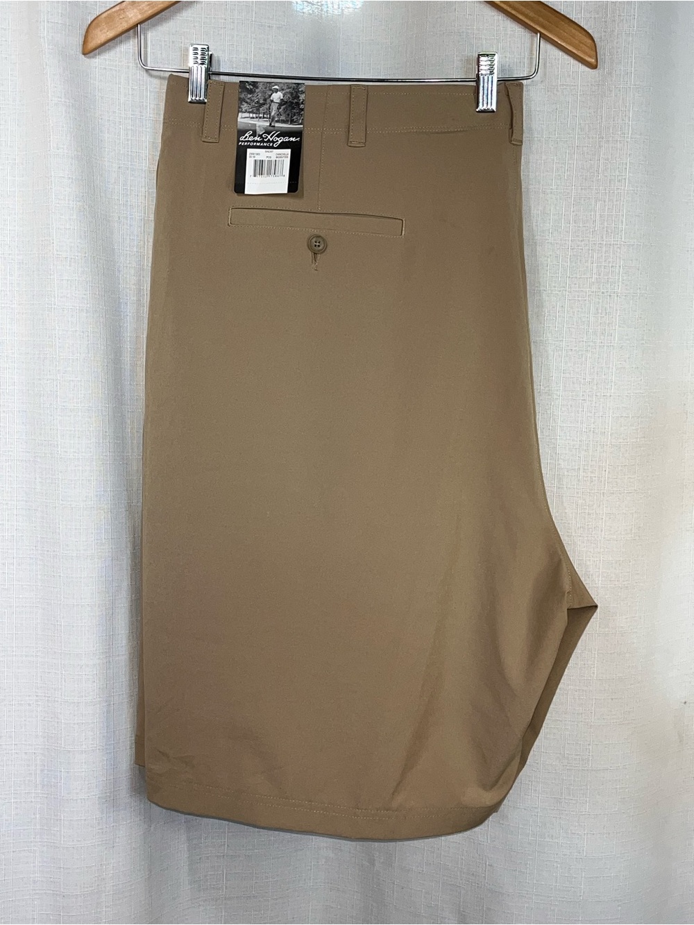 Ben Hogan Performance Golf Shorts 50 Khaki Stretch Moisture Wicking UPF 50 NWT - Picture 4 of 10